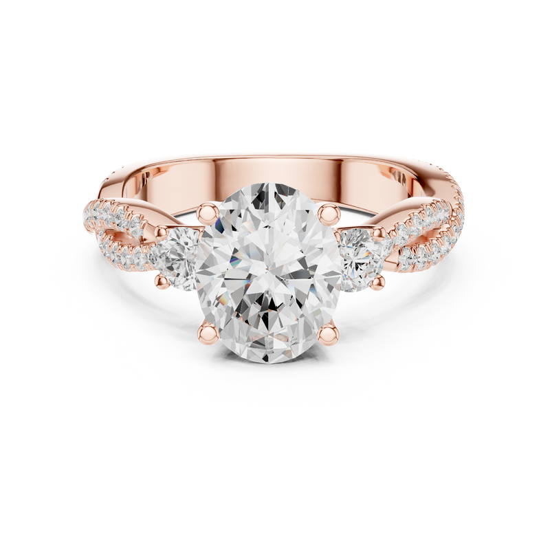 Ladies Ring DDLR-1036@7 - Rose Gold - Image
