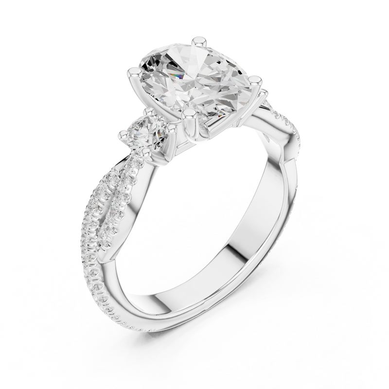 Ladies Ring DDLR-1036@7 - White Gold - Image