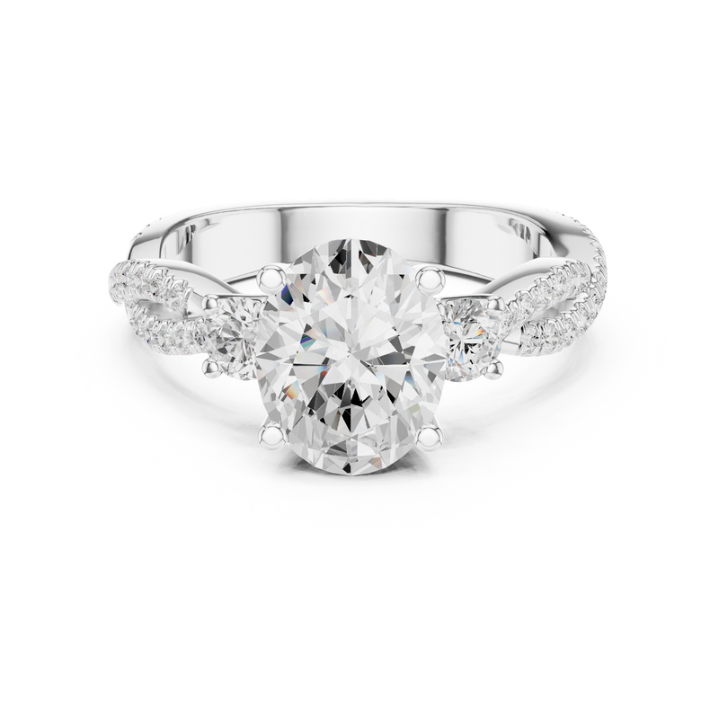 Ladies Ring DDLR-1036@7 - White Gold - Image