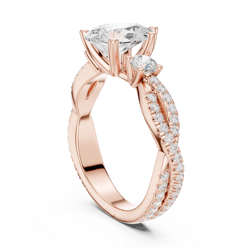 Ladies Ring DDLR-1037@7 - Rose Gold - Image