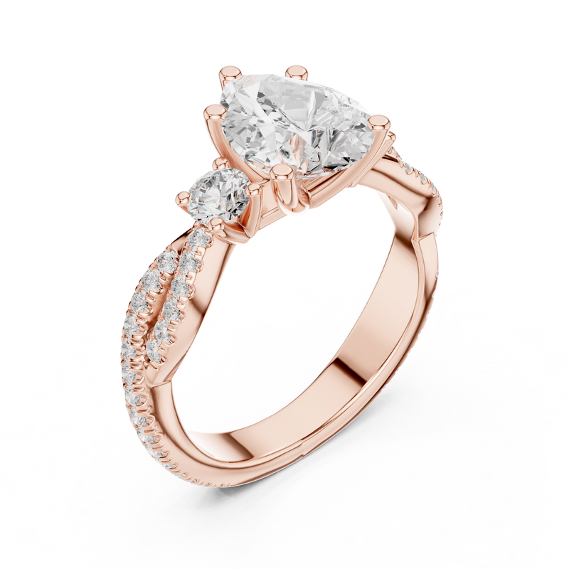 Ladies Ring DDLR-1037@7 - Rose Gold - Image