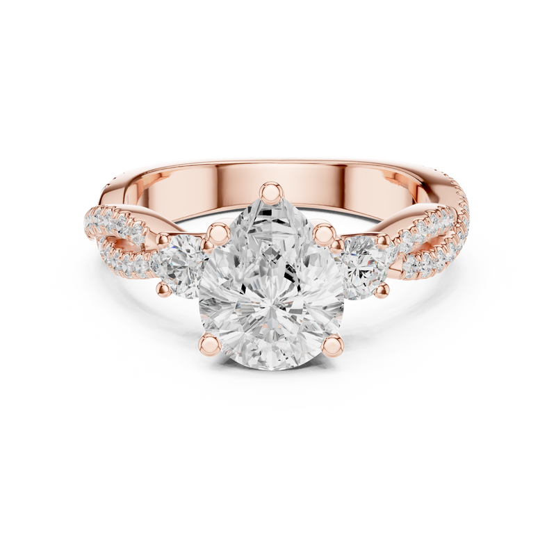 Ladies Ring DDLR-1037@7 - Rose Gold - Image