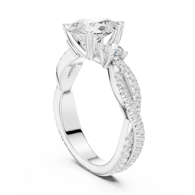 Ladies Ring DDLR-1037@7 - White Gold - Image