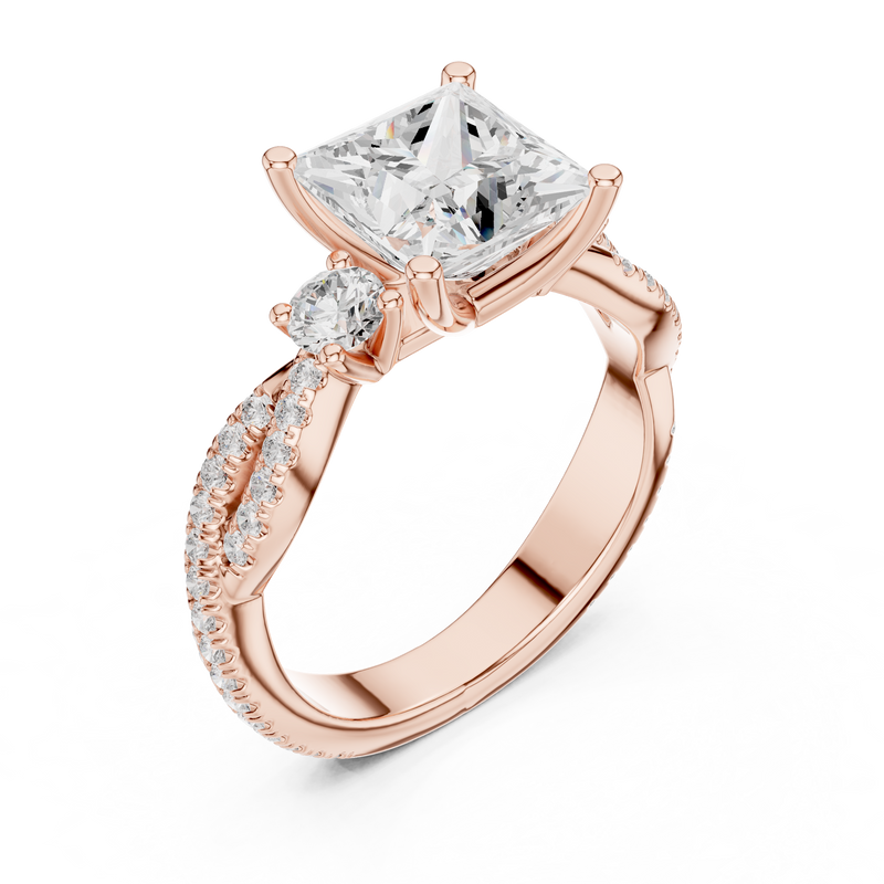 Ladies Ring DDLR-1038@7 - Rose Gold - Image