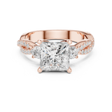 Ladies Ring DDLR-1038@7 - Rose Gold - Image