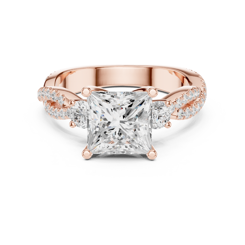 Ladies Ring DDLR-1038@7 - Rose Gold - Image