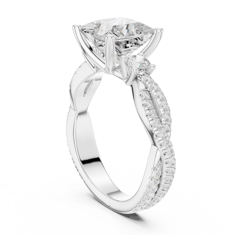 Ladies Ring DDLR-1038@7 - White Gold - Image