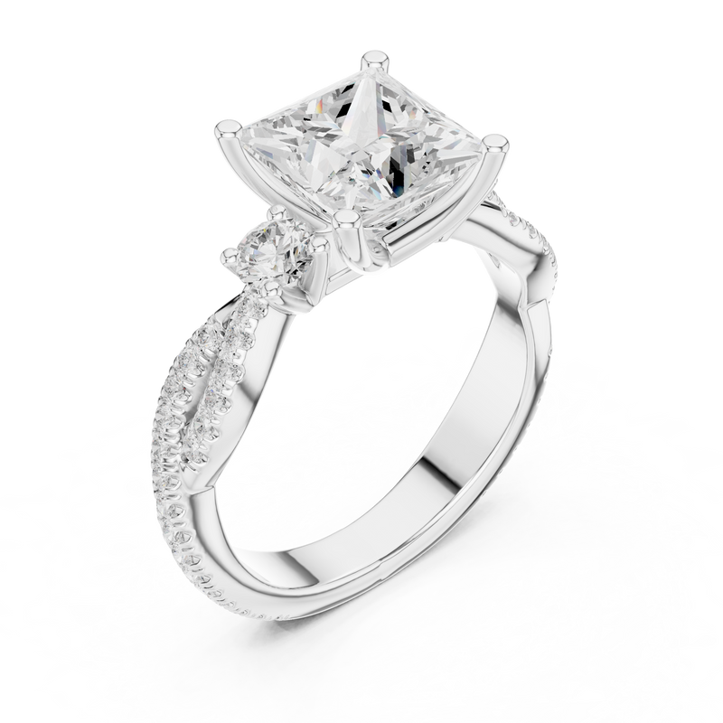 Ladies Ring DDLR-1038@7 - White Gold - Image