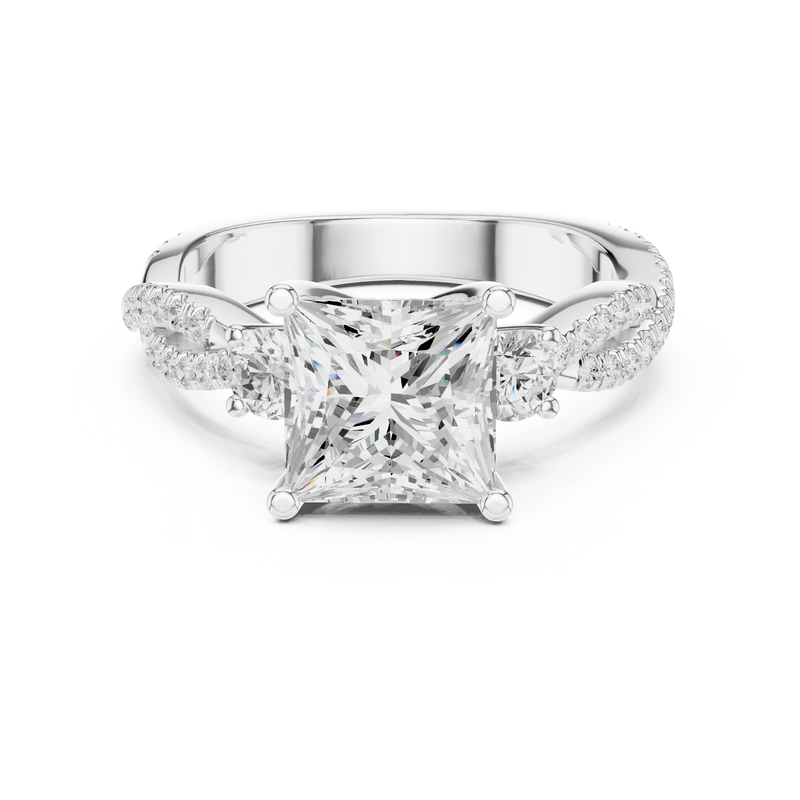 Ladies Ring DDLR-1038@7 - White Gold - Image