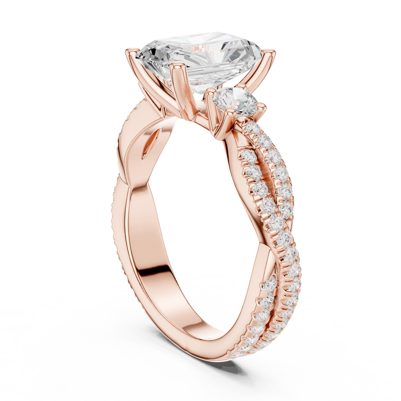 Ladies Ring DDLR-1039@7 - Rose Gold - Image