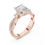 Ladies Ring DDLR-1039@7 - Rose Gold - Image