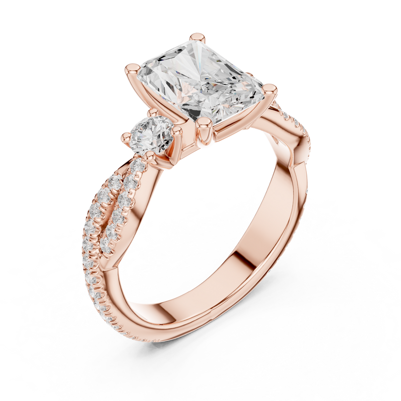Ladies Ring DDLR-1039@7 - Rose Gold - Image