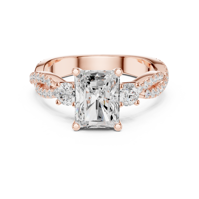 Ladies Ring DDLR-1039@7 - Rose Gold - Image