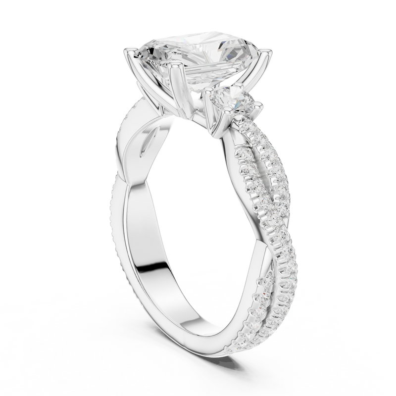 Ladies Ring DDLR-1039@7 - White Gold - Image
