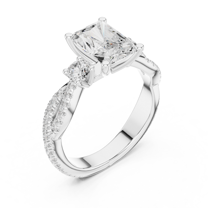 Ladies Ring DDLR-1039@7 - White Gold - Image