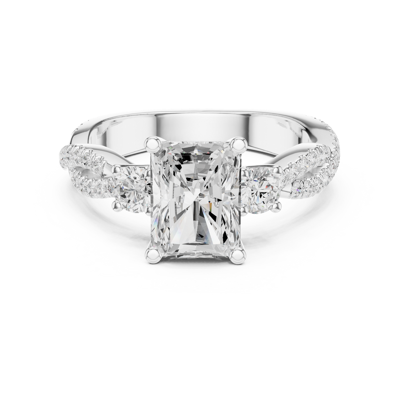 Ladies Ring DDLR-1039@7 - White Gold - Image
