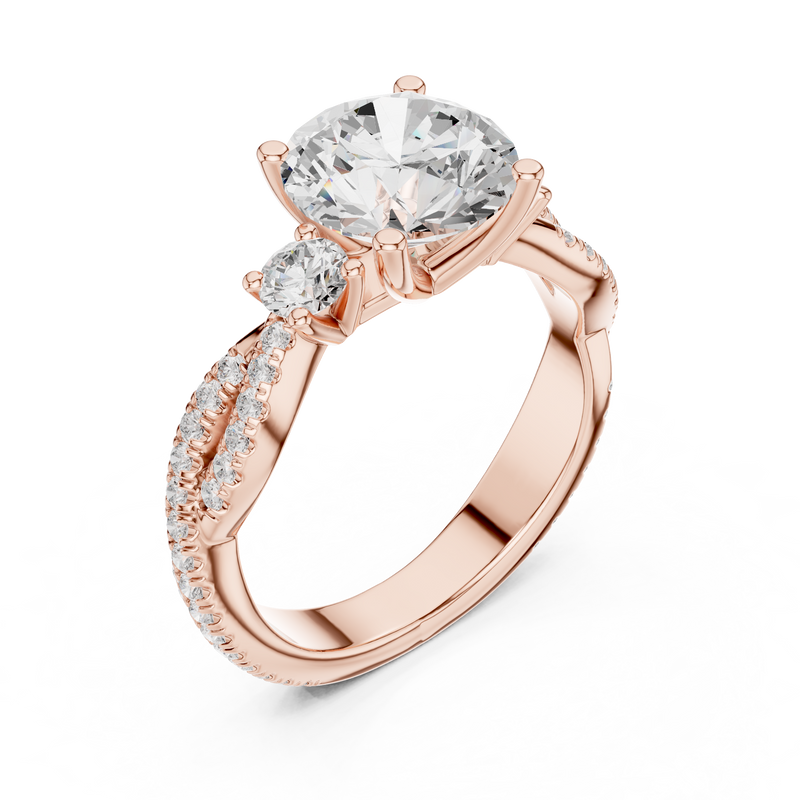 Ladies Ring DDLR-1040@7 - Rose Gold - Image