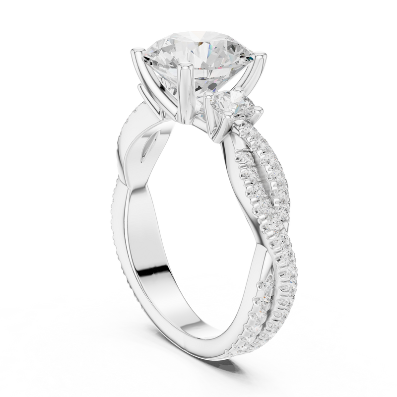 Ladies Ring DDLR-1040@7 - White Gold - Image
