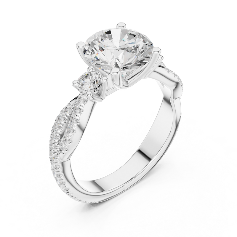Ladies Ring DDLR-1040@7 - White Gold - Image