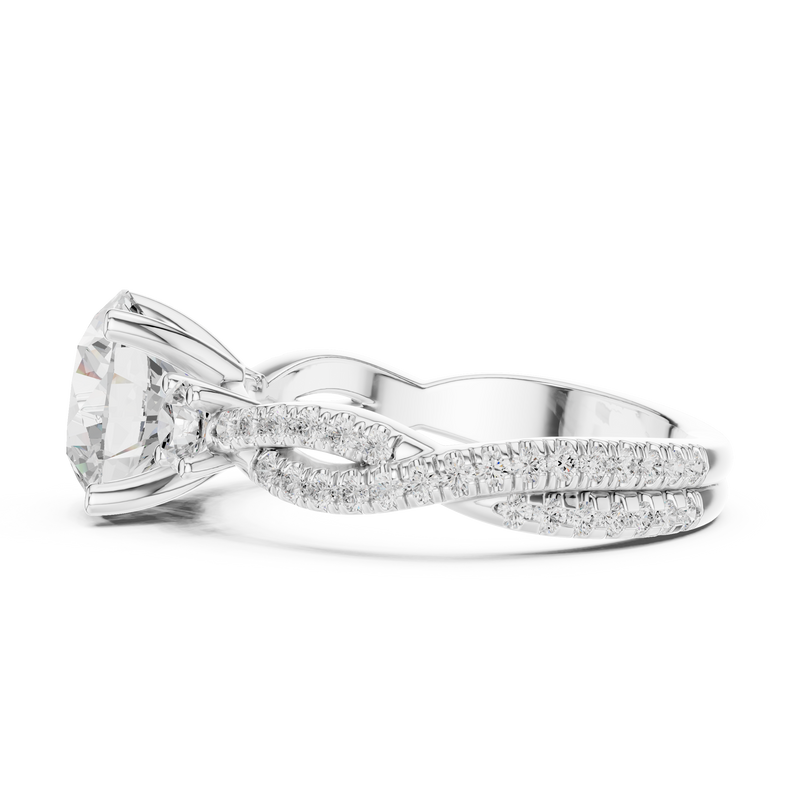 Ladies Ring DDLR-1040@7 - White Gold - Image