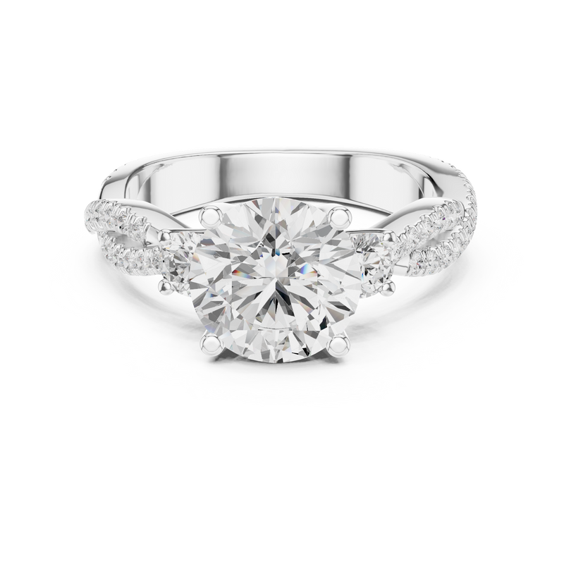 Ladies Ring DDLR-1040@7 - White Gold - Image