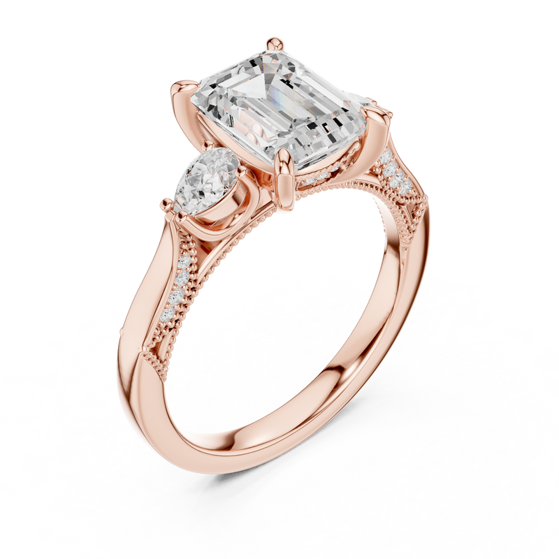 Ladies Ring DDLR-1041@7 - Rose Gold - Image
