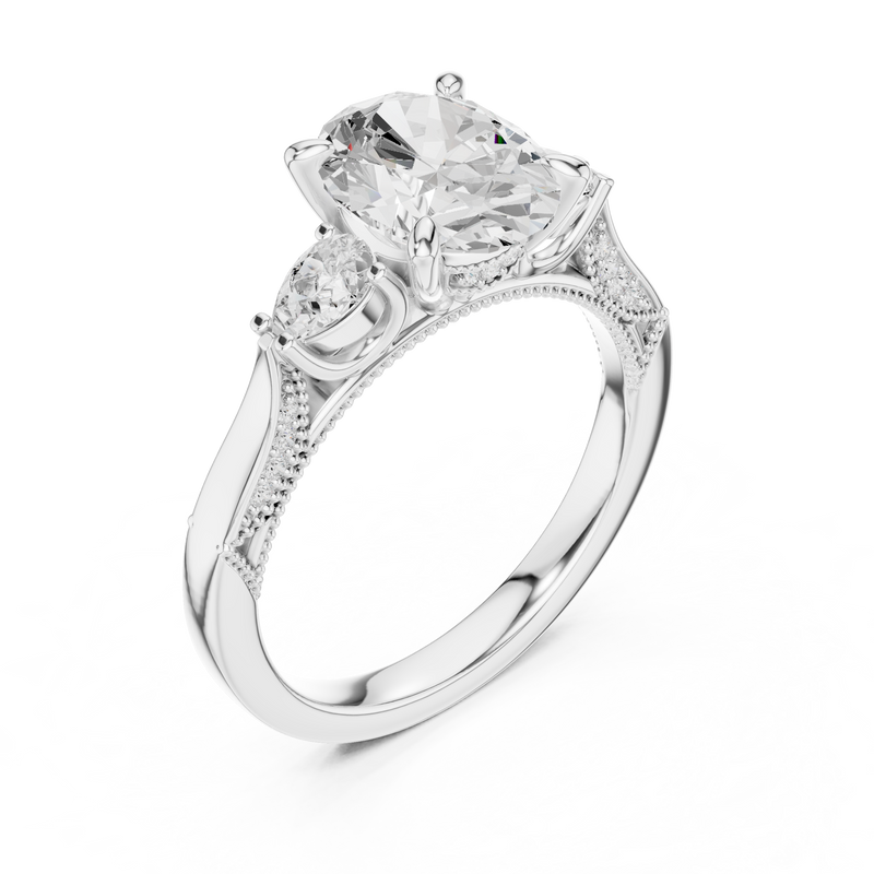 Ladies Ring DDLR-1042@7 - White Gold - Image