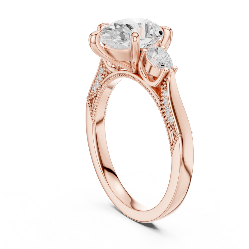 Ladies Ring DDLR-1043@7 - Rose Gold - Image