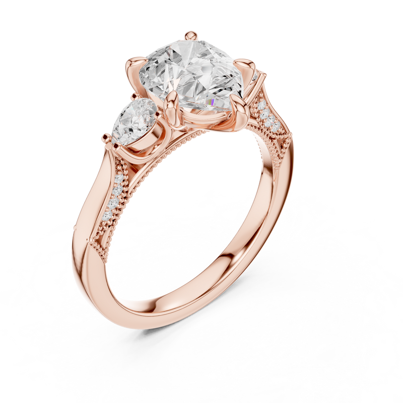 Ladies Ring DDLR-1043@7 - Rose Gold - Image