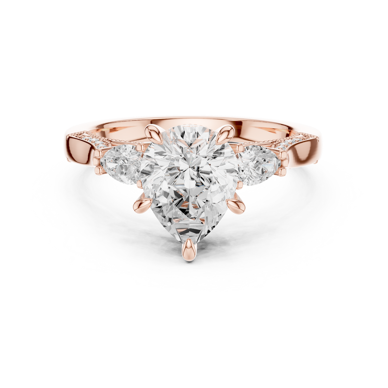 Ladies Ring DDLR-1043@7 - Rose Gold - Image