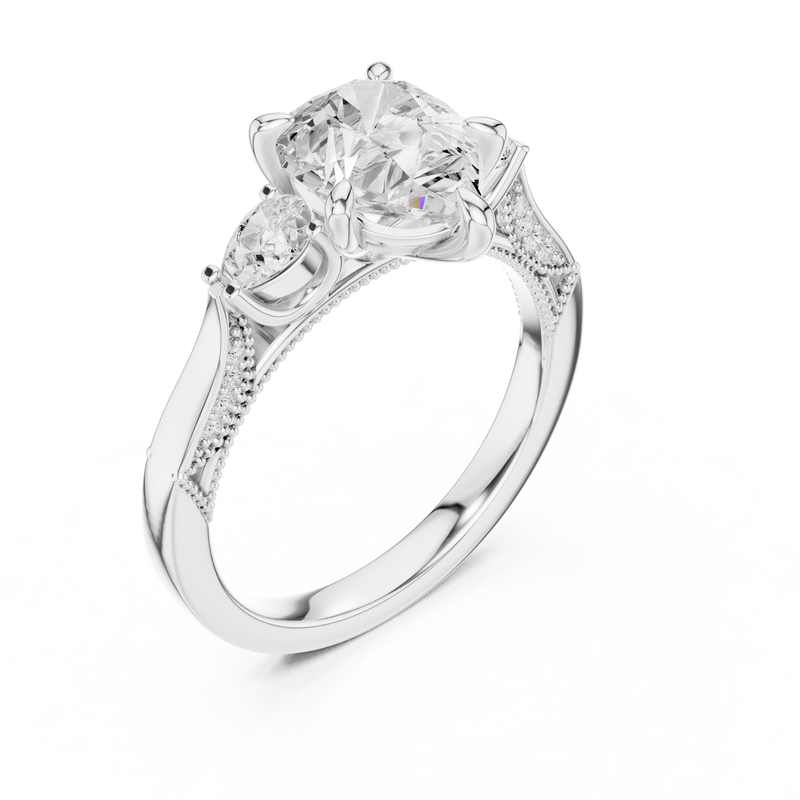 Ladies Ring DDLR-1043@7 - White Gold - Image