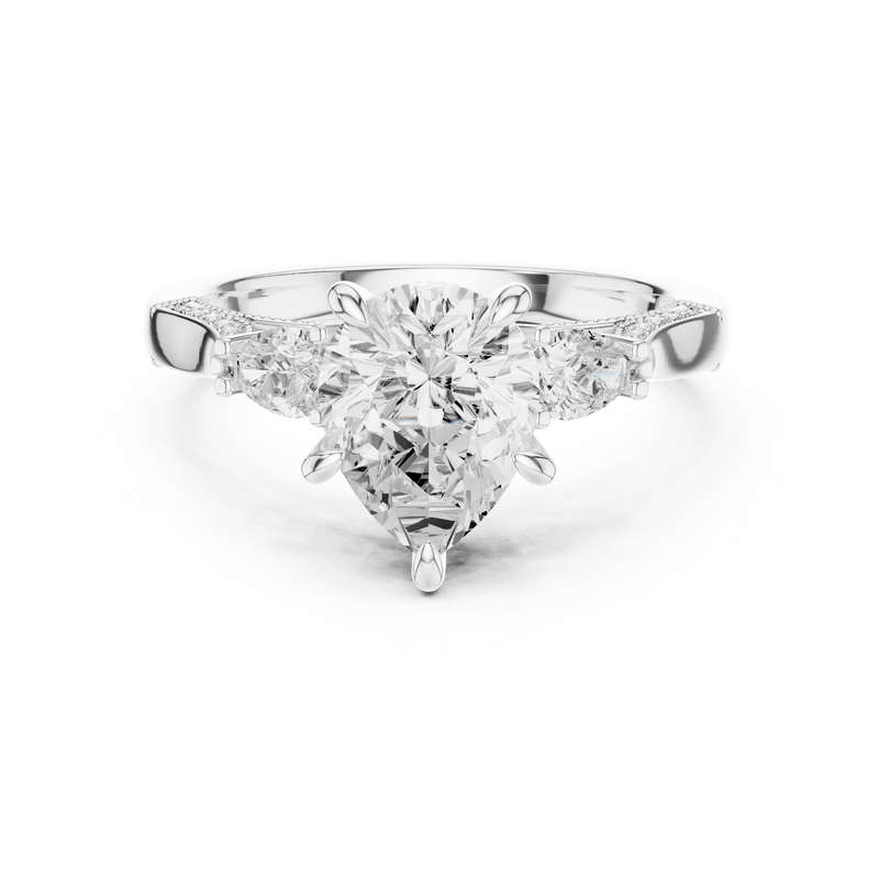 Ladies Ring DDLR-1043@7 - White Gold - Image
