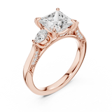 Ladies Ring DDLR-1044@7 - Rose Gold - Image