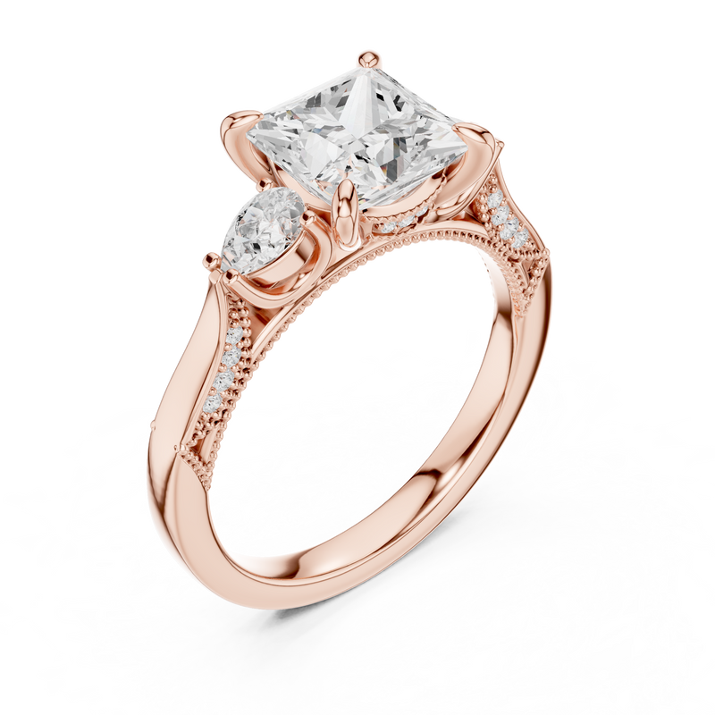 Ladies Ring DDLR-1044@7 - Rose Gold - Image