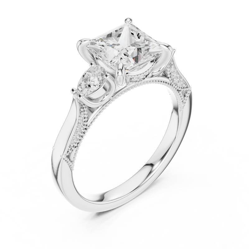 Ladies Ring DDLR-1044@7 - White Gold - Image