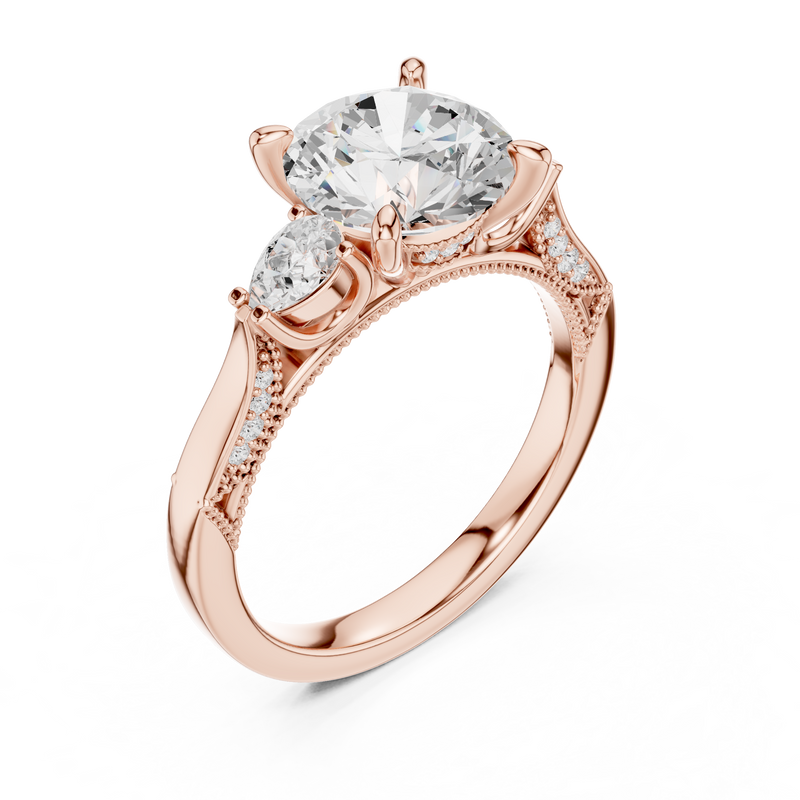 Ladies Ring DDLR-1045@7 - Rose Gold - Image