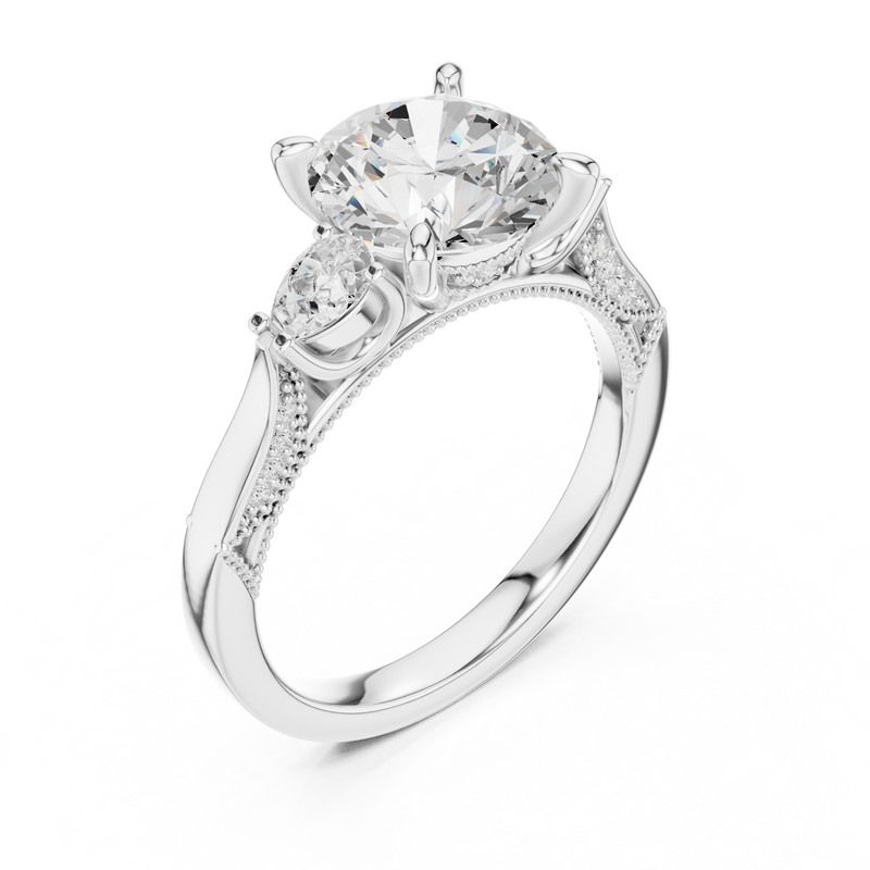Ladies Ring DDLR-1045@7 - White Gold - Image