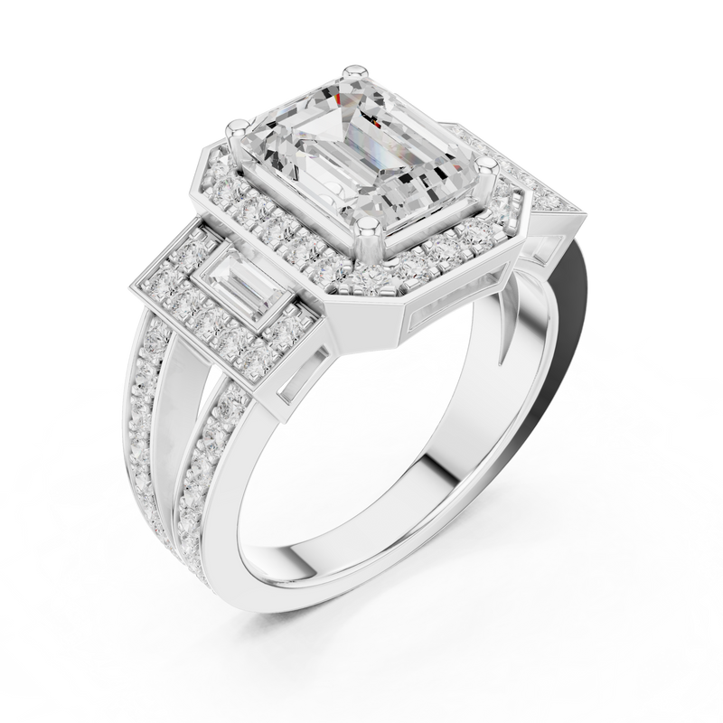 Ladies Ring DDLR-1050@7 - White Gold - Image