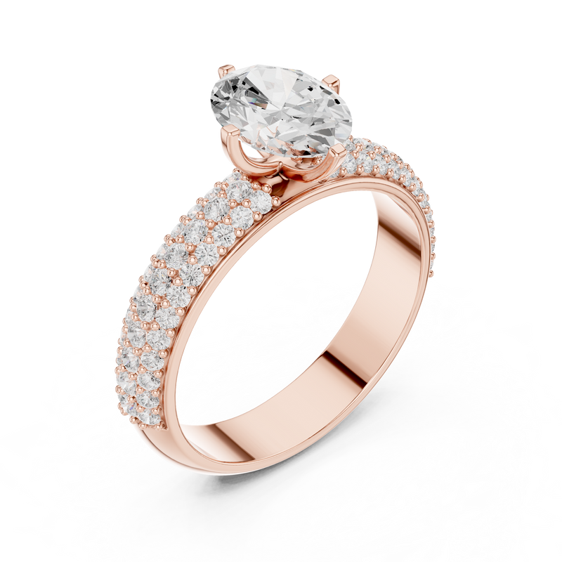 Ladies Ring DDLR-1051@7 - Rose Gold - Image