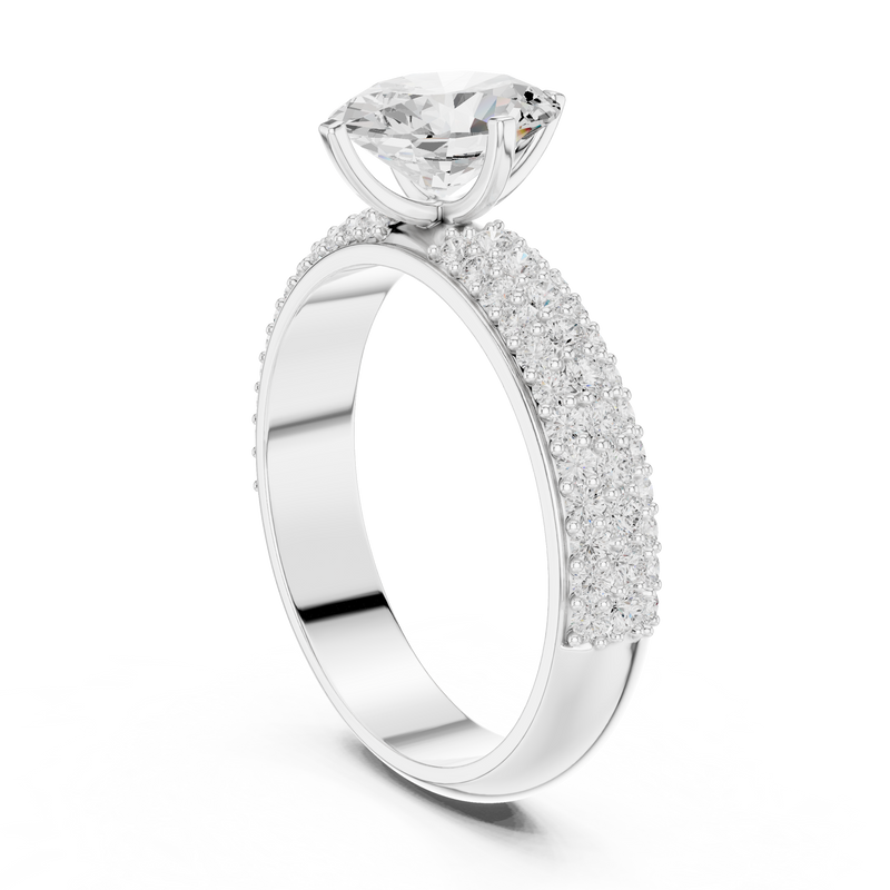 Ladies Ring DDLR-1051@7 - White Gold - Image