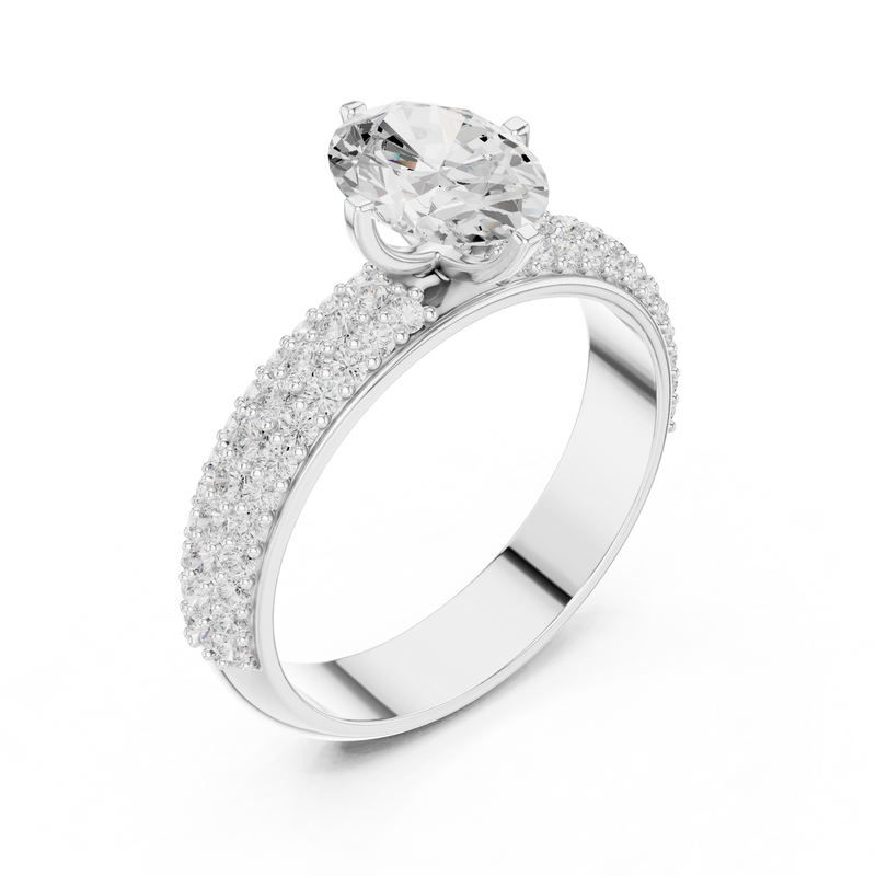 Ladies Ring DDLR-1051@7 - White Gold - Image