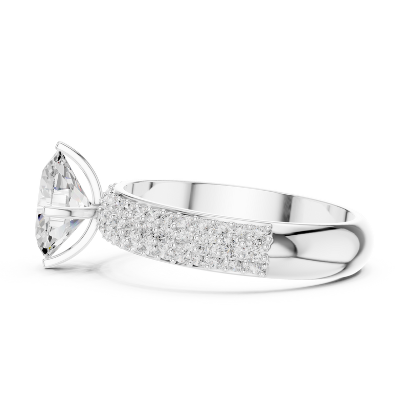 Ladies Ring DDLR-1051@7 - White Gold - Image