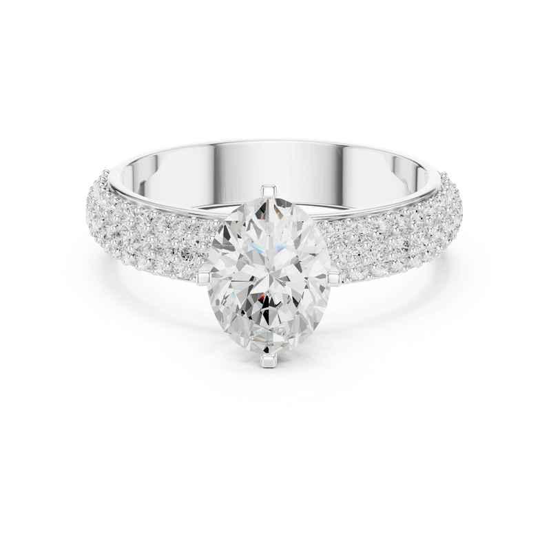 Ladies Ring DDLR-1051@7 - White Gold - Image