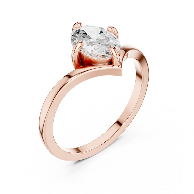 Ladies Ring DDLR-1055@7 - Rose Gold - Image