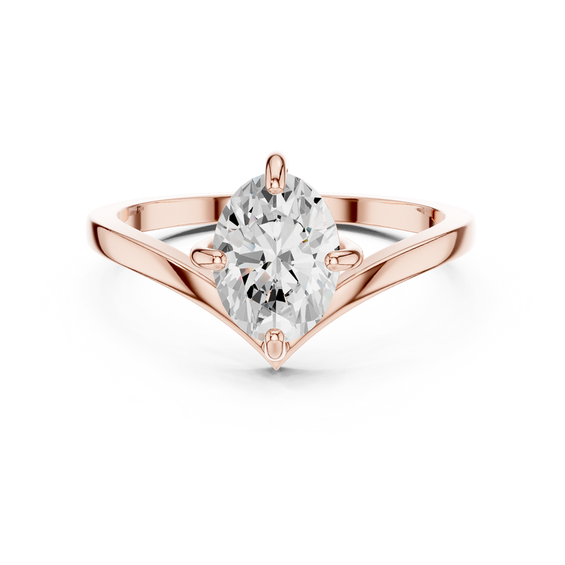 Ladies Ring DDLR-1055@7 - Rose Gold - Image