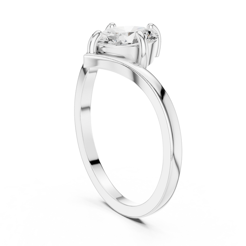 Ladies Ring DDLR-1055@7 - White Gold - Image