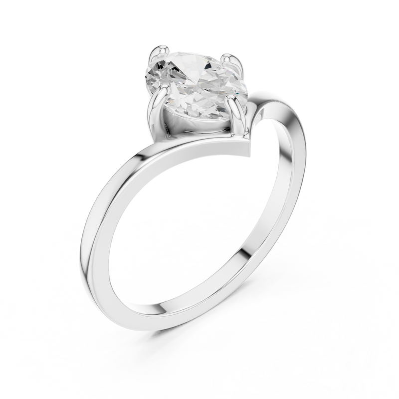 Ladies Ring DDLR-1055@7 - White Gold - Image