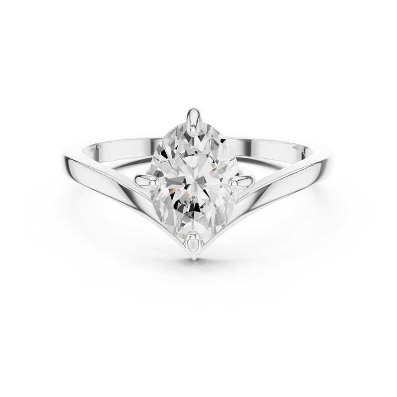 Ladies Ring DDLR-1055@7 - White Gold - Image