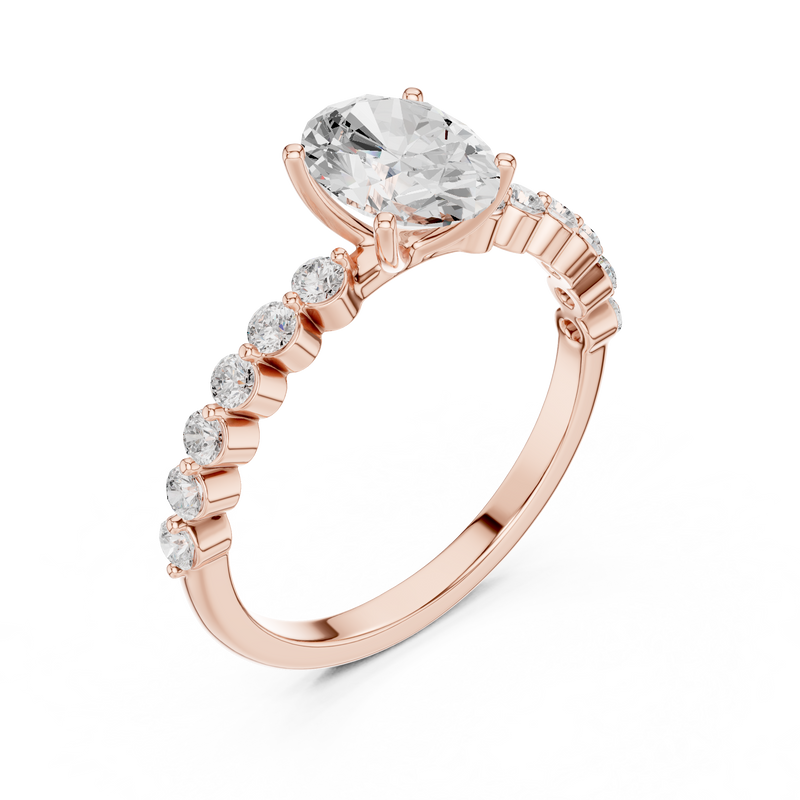 Ladies Ring DDLR-1058@7 - Rose Gold - Image