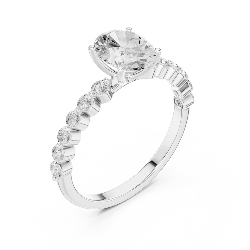 Ladies Ring DDLR-1058@7 - White Gold - Image
